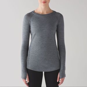 Lululemon Sit in Lotus Sweater Grey Size 12